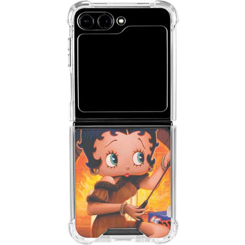 Betty Boop Roasting Marshmallows Galaxy Z Flip6 Clear Case
